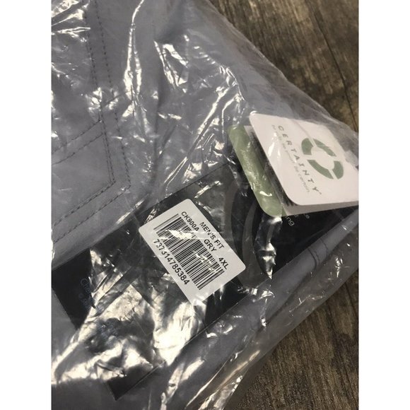 NWT Cherokee Infinity Men's V-Neck Scrub Top Certainty CK900A Size 4XL‎ Gray - Picture 5 of 5